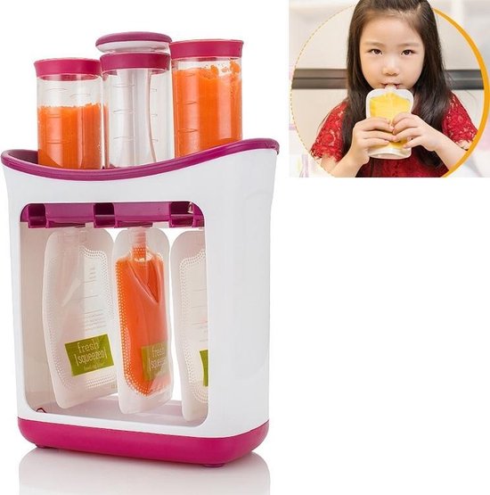 Let op type!! Multifunctionele Home keuken handleiding baby voedsel opbergtas dispenser kinderen puree Squeezer