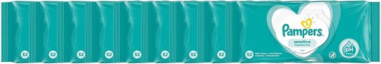 Pampers Sensitive Protect Billendoekjes - 468 Stuks (9x52) - Babydoekjes - Voordeelverpakking
