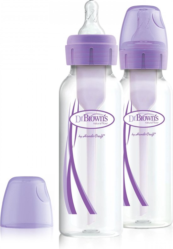 Dr. Brown's Options+ Standaardfles - 250 ml - duopack - paars