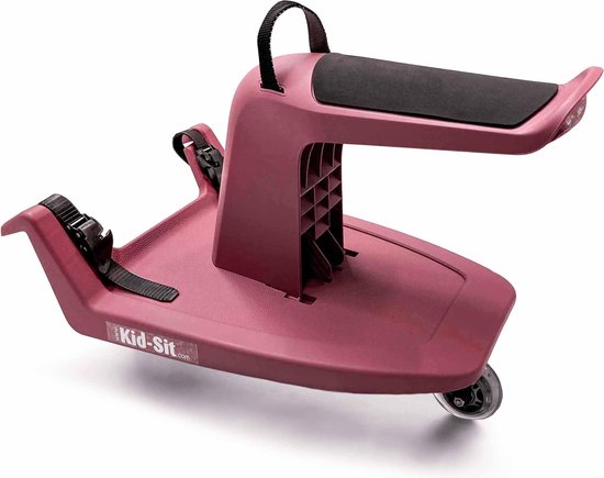 Kid-Sit Meerijdplankje Universeel - Met Zitje - Buggyboard - Tot 4 Jaar - Ruby Blush - Roze