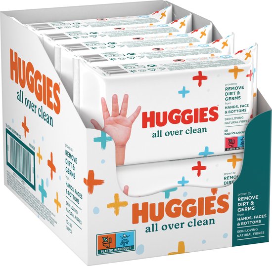 Huggies billendoekjes - All Over Clean - 10 stuks x 56 doekjes