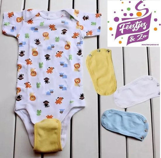 Romper verlenger/vergroter set van 4 stuks (4 kleuren)