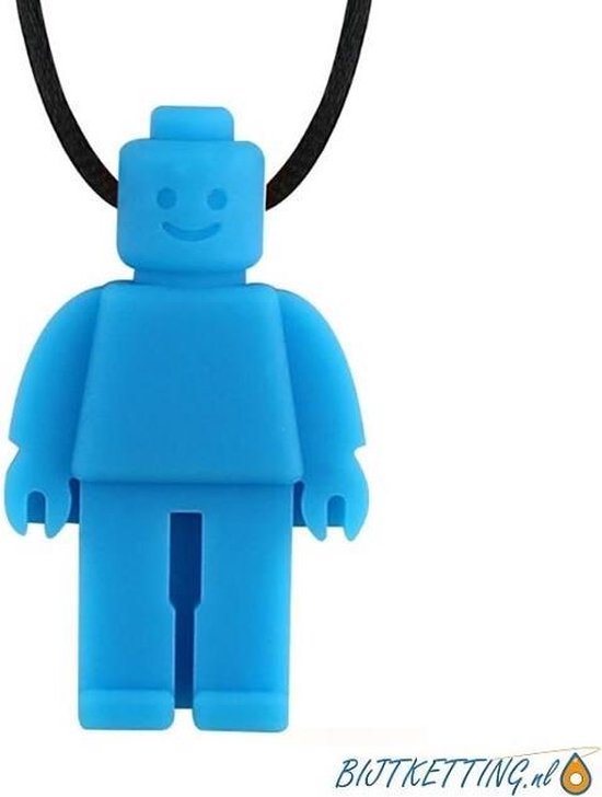 Bijtketting Lego Poppetje Kauwketting | Lego Mannetje | Blauw