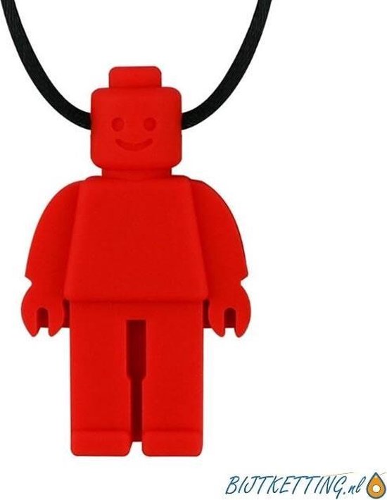 Bijtketting Lego Poppetje Kauwketting | Lego Mannetje | Rood