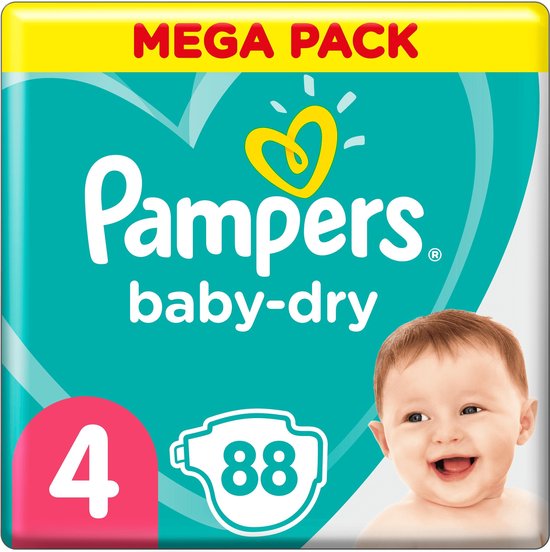 Pampers Baby Dry Luiers Maat 4 - 88 Luiers