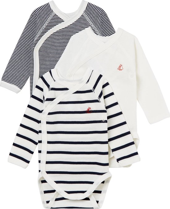 Petit Bateau 3 Pack Baby Unisex Rompertje - Maat 68