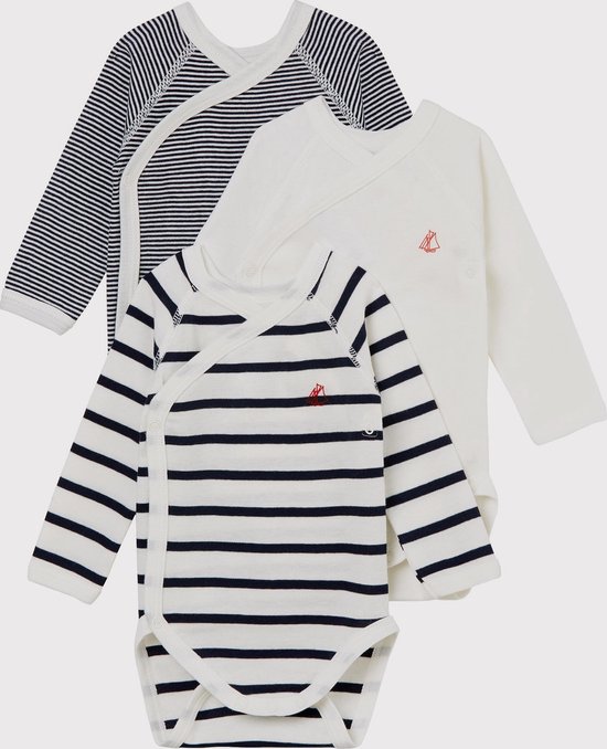 Petit Bateau 3 Pack Baby Unisex Rompertje - Maat 50