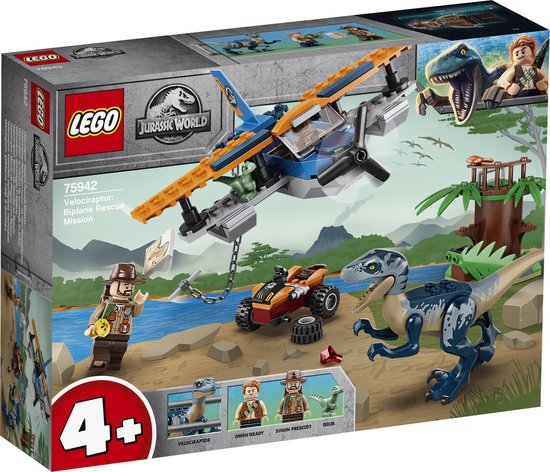 LEGO Jurassic World 4+ Velociraptor: Tweedekker Reddingsmissie? - 75942