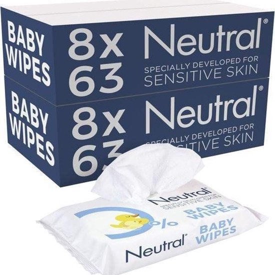 Neutral 0% Baby Billendoekjes 16 x 63 stuks - 1008 stuks - parfumvrij