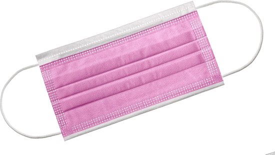 Akzenta Type IIR wegwerp medische mondkapjes roze met oorlussen | EN14683:2019 | 98% filtratie, vloeistofbestendig chirurgisch mondmaskers - 3 laags masker - 50 stuks  Made in Switserland