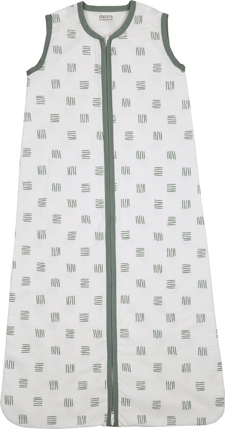 Meyco Block stripe babyslaapzak - 90 cm - forest green