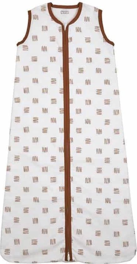 Meyco Block stripe babyslaapzak - 90 cm - camel