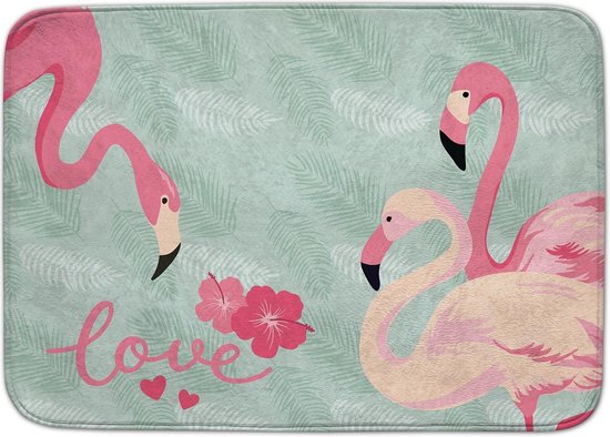 Achoka Speelkleed Flamingo Decomat 100 X 150 Cm Blauw/roze