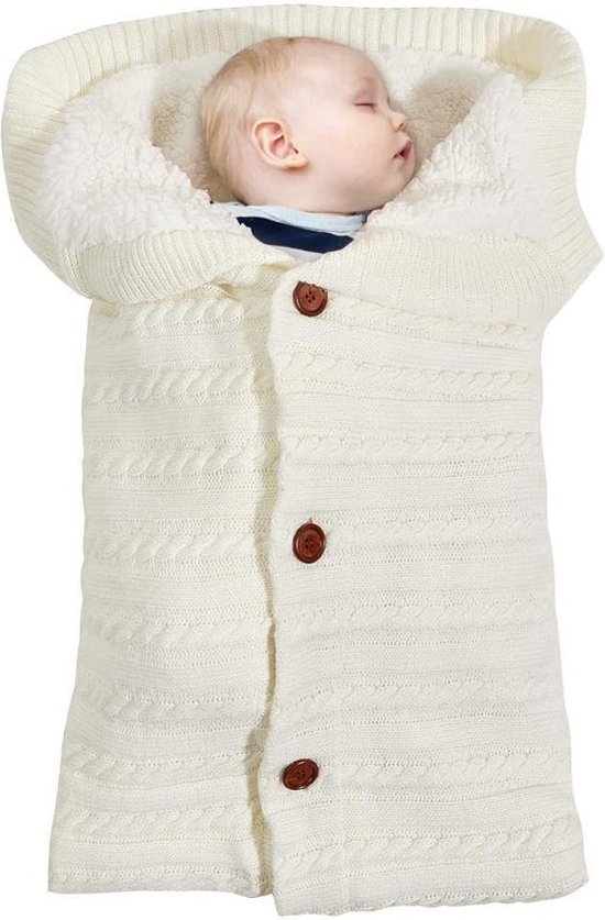 Baby slaapzak | Baby deken | wit | Sac de bebe de couverture | Blanc
