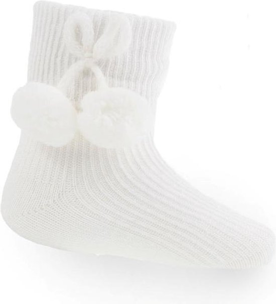 Pompom Baby Sokjes | Crème | 12 mnd