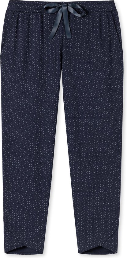 Schiesser M&R Dames 3/4 Pyjamabroek - Nachtblauw - Maat XXL