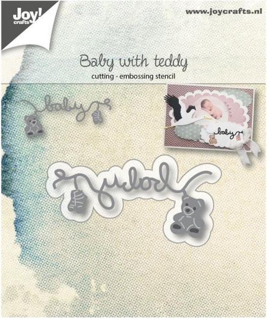 Joy!Crafts snij- embosstencil baby + sokje en beertje