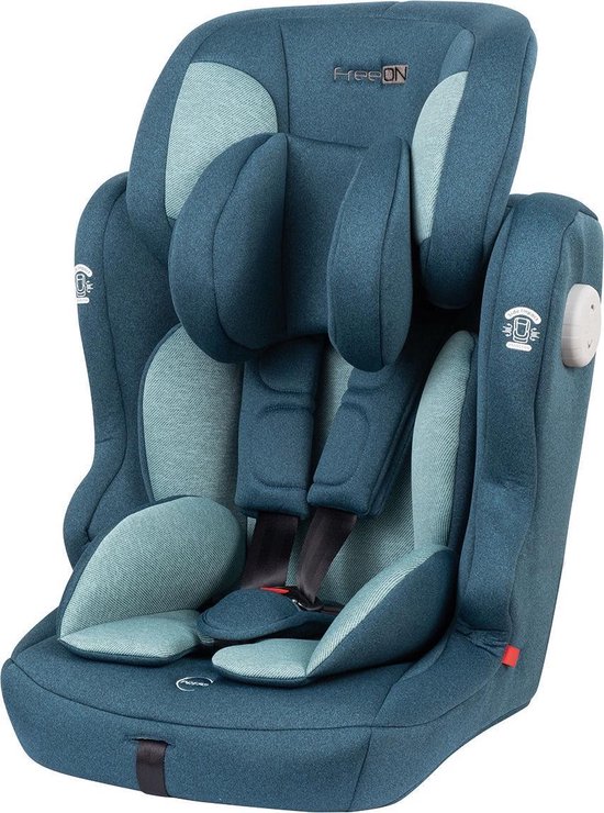 FreeON autostoel Hati Fix Blauw-Groen (9-36kg) - Groep 1-2-3 autostoel voor kinderen van 9 maanden tot 12 jaar