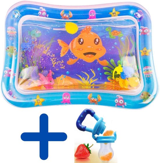 Baby Waterspeelmat | + GRATIS Fruitspeen | Baby Speelkleed | Baby Training Speelmat |Speelmat | Babyshower Cadeau Jongen/ Meisje