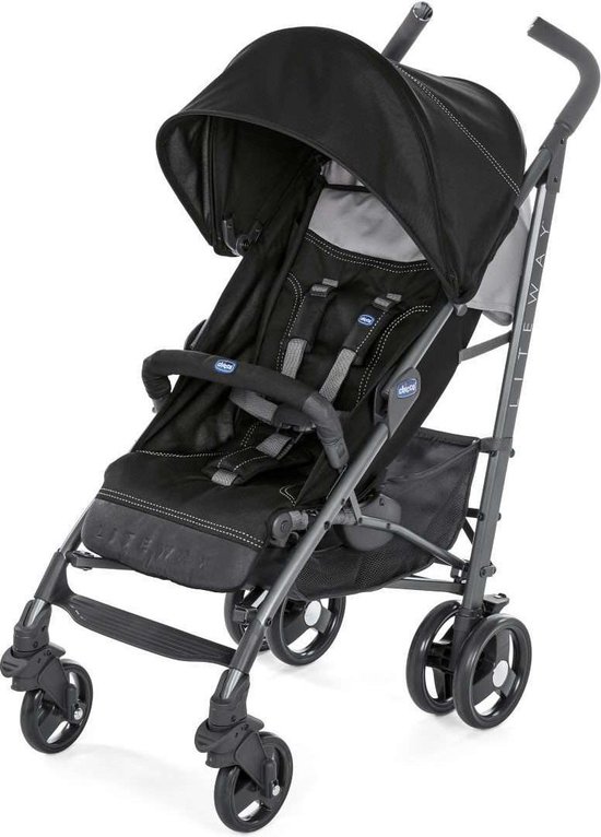 Chicco Lite Way 3 Complete Buggy - Plooibuggy - Kinderwagen 3 in 1  - Wandelwagen - Lichtgewicht - Zwart