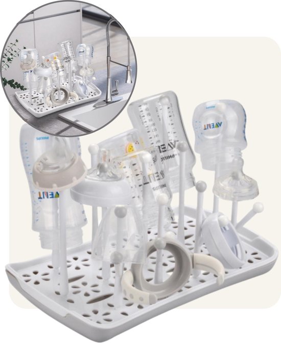 Flessen Droogrek, Flessendroogrek Baby, Flessenrek, Afdruiprek Babyfles