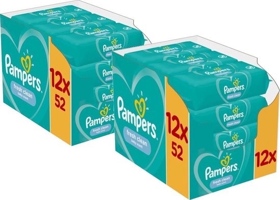 Pampers Fresh Clean Billendoekjes 24 x 52 doekjes
