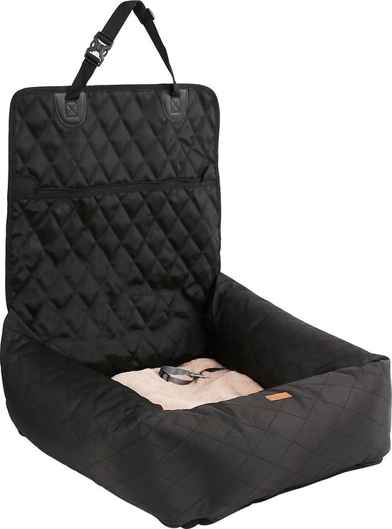 Zeer luxe hondenmand voor in de auto - Comfortabel vervoer voor je viervoeter - Honden zitje auto - Zwart - Autostoel voor hond - Honden mand - Dieren mand - Veilig onderweg - Hondenzitje - Auto bench - 40x30 cm