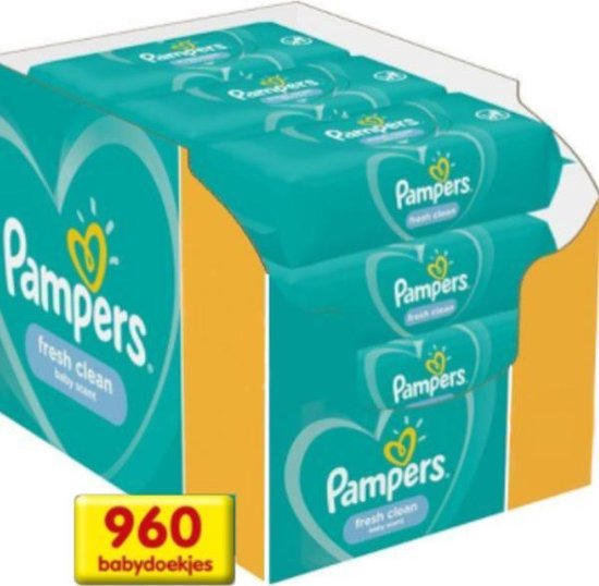 Pampers Fresh Clean Babydoekjes - 960 stuks