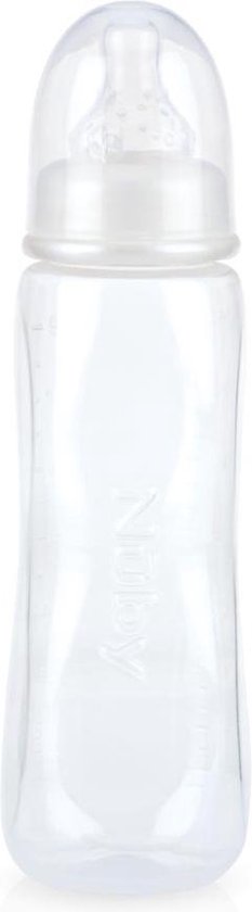 Nuby Halsfles Antikoliek 240 Ml Junior 21 Cm Wit