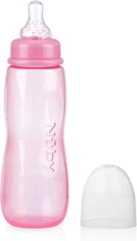 Nuby Halsfles Antikoliek 240 Ml Junior 21 Cm Roze