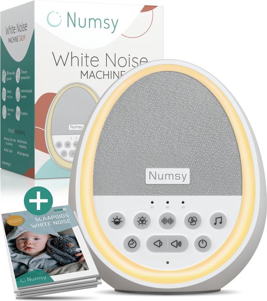 Numsy® Calm White Noise Machine Baby - Slaaptrainer - Witte Ruis Volwassenen - Slaaphulp - Slaap Geluidsmachine - LED Licht