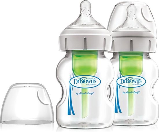 Dr. Brown's Options+ - glazen babyfles - 2 stuks- 150 ml