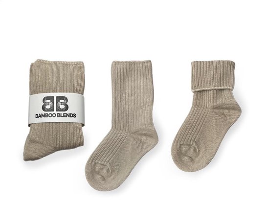 Bamboo Blends Bamboe Baby Sokken 3-Pack Maat 6 - 12 maanden - Bruin