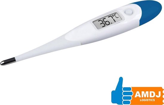 AMDJ Digitale Thermometer - Voor baby's, kinderen en volwassenen - Temperatuur meten via oksel, mond of rectaal - Lichaamstemperatuur - Koorts meting - Meet Instrument