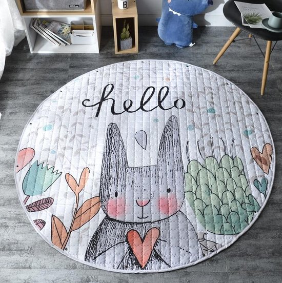 Baby en Kinder Speelkleed– Baby kamer / Kinderkamer Speelkleed – Baby / Kinder Speel Mat - diameter 150cm – zachte stof