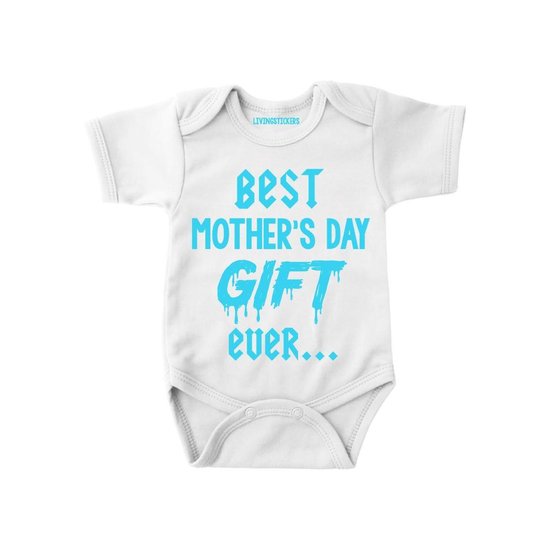 Rompertje voor de liefste mama- moederdag-beste moederdag cadeau ooit- Best mother's day gift ever...-Maat 68