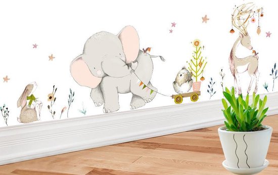 Muursticker Olifant | Wanddecoratie | Muurdecoratie | Slaapkamer | Kinderkamer | Babykamer| Jongen | Meisje | Decoratie Sticker