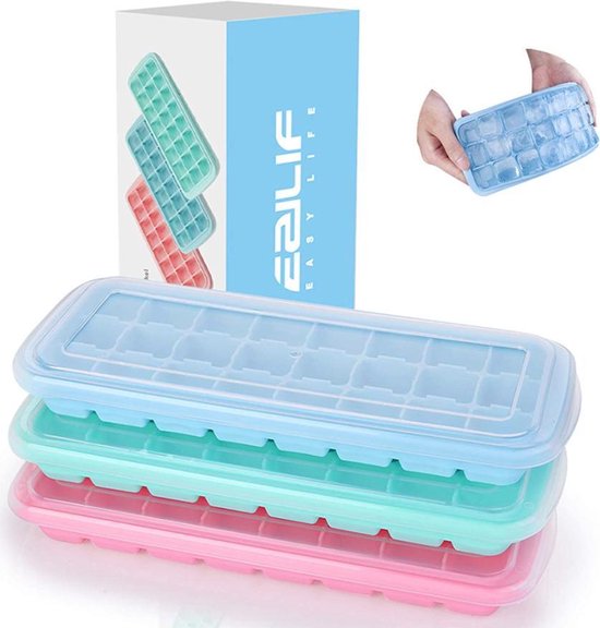 Ijsblokjesvorm Silicone Met Deksel Bpa Vrij Babyvoeding