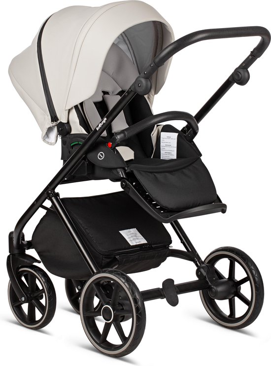 Bo Jungle B-Cloud Kinderwagen - Lummy - Met Buggy Inzet + Autostoel adapters + regenbescherming - Grey PU Leather