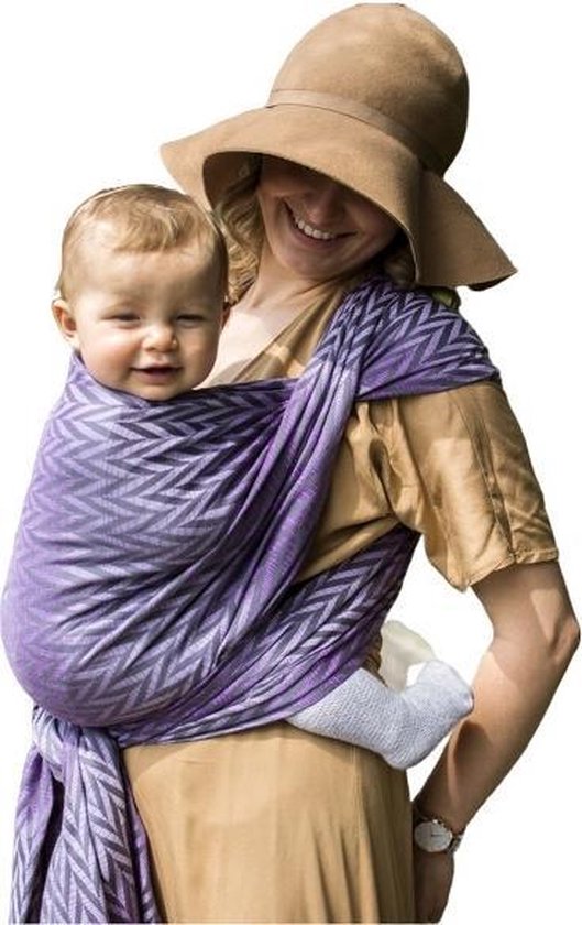Luna Dream Draagdoek Sling Herringbone Purple Katoen Paars Maat 6