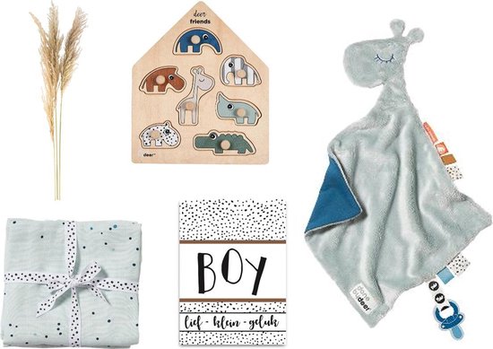 Kraamcadeau | Cadedaubox | Lief&Zo | Baby box | Geboortecadeau |Babydoos, baby cadeau, babyshower cadeau, zwangerschap cadeau, kraampakket, babypakket, bevalling, kraam cadeau unisex, baby giftbox dreamy blue