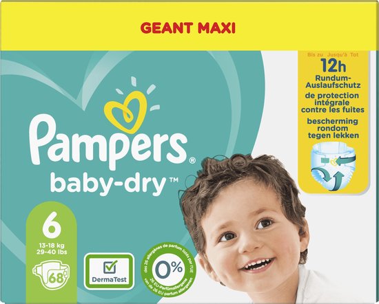 Pampers Baby-Dry 81728671 wegwerpluier Jongen/meisje 6 68 stuk(s)