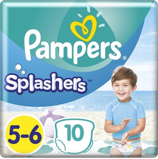 Pampers Splashers - Maat 5-6 (14+ kg) - Voordeelverpakking 8 x 10 Wegwerpbare Zwemluiers