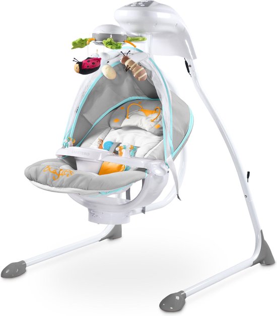 BUGIES Elektrische Babyschommel - wipstoel grey