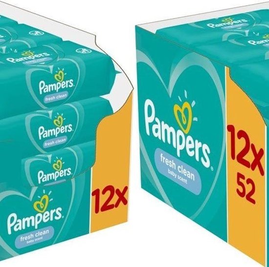 Pampers Billendoekjes Fresh Clean 24x52 Stuks