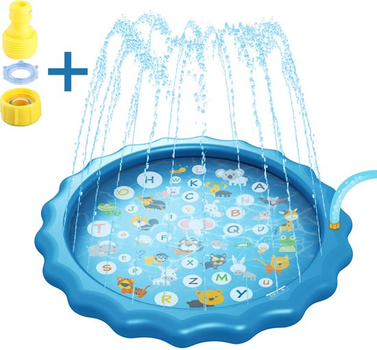 Waterspeelmat met Fontein - Blauw - 170 cm