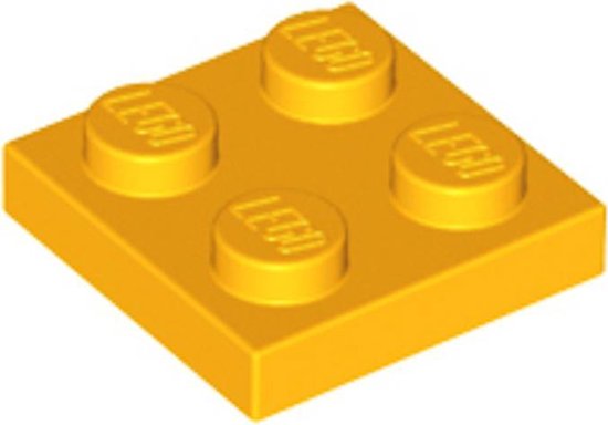 LEGO 3022 Plate 2x2 Fel Licht Oranje (100 stuks)