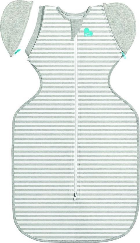 Love To Dream Stage 2 Swaddle UP Transition Bag BAMBOO Tog 1.0 grijs Medium (6 - 8.5 kg)