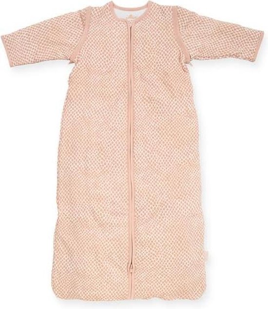 Baby slaapzak 70cm Snake pale pink met afritsbare mouw