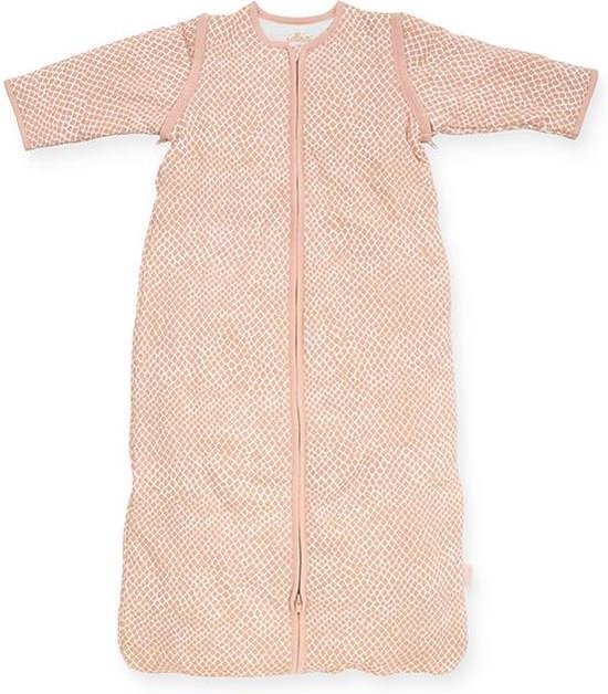 Baby slaapzak 110cm Snake pale pink met afritsbare mouw